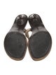 Gucci Web Accent Leather Flip Flops