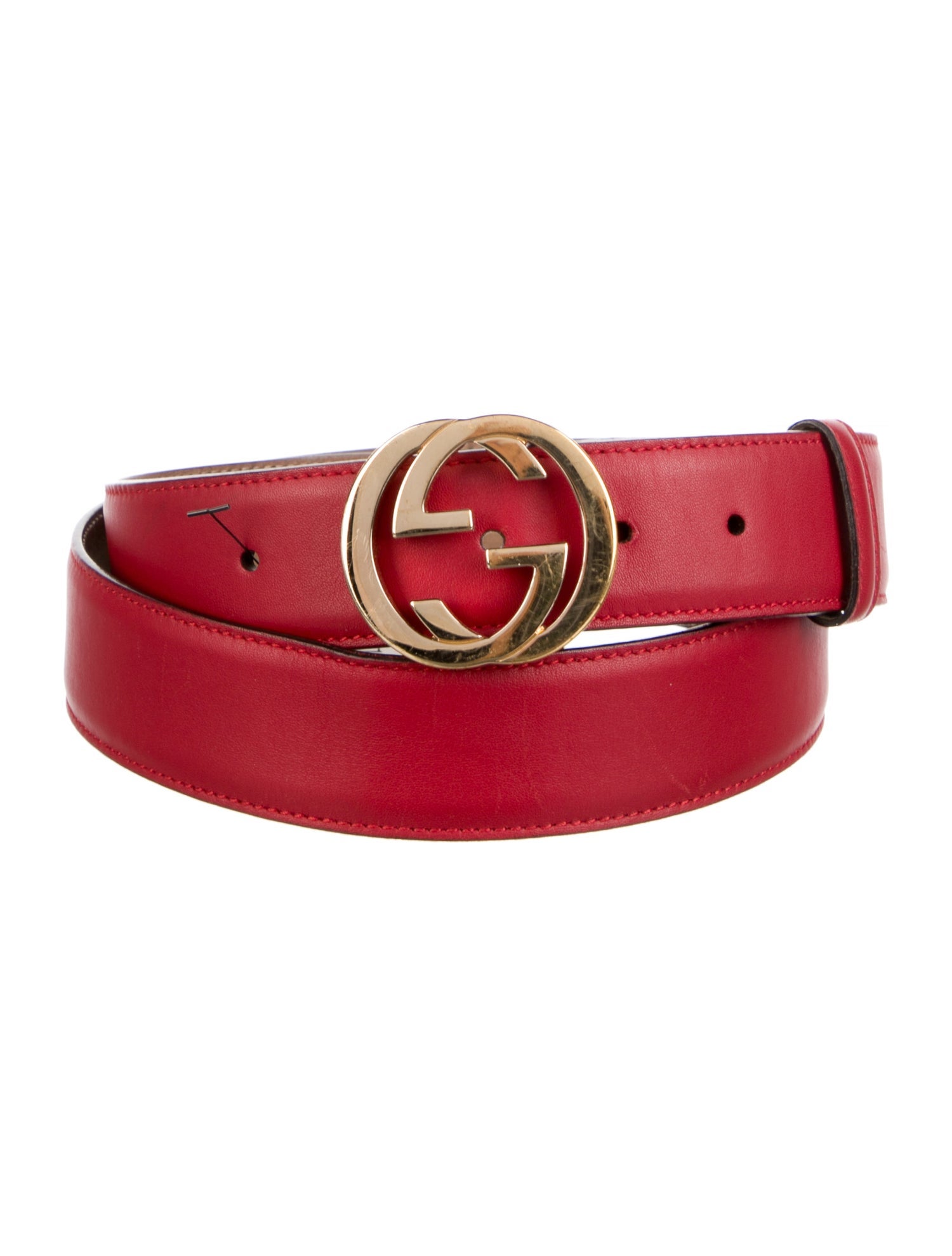 Gucci Interlocking G Logo Leather Belt