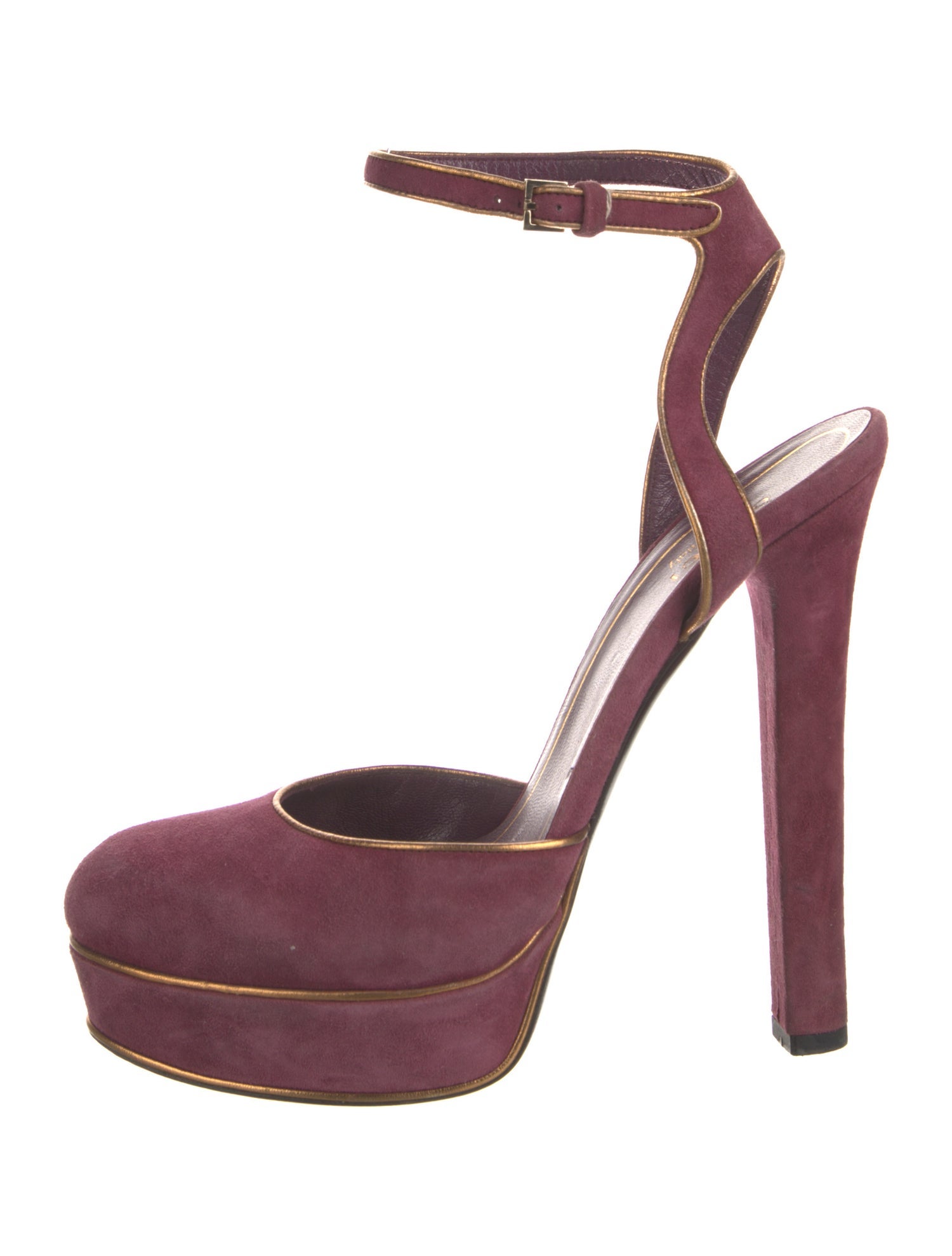 Gucci Huston Suede Slingback Pumps