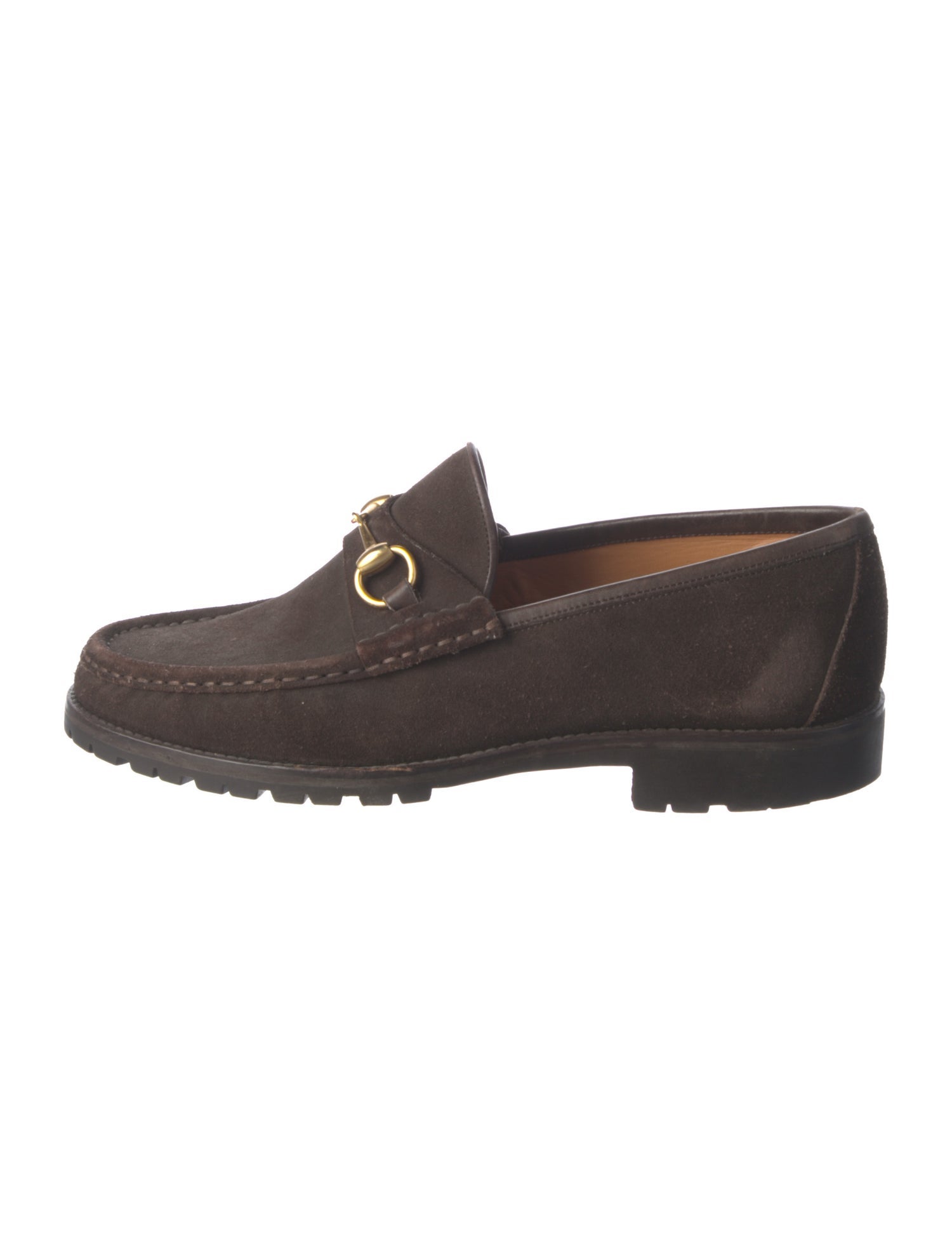 Gucci Horsebit Accent Suede Dress Loafers