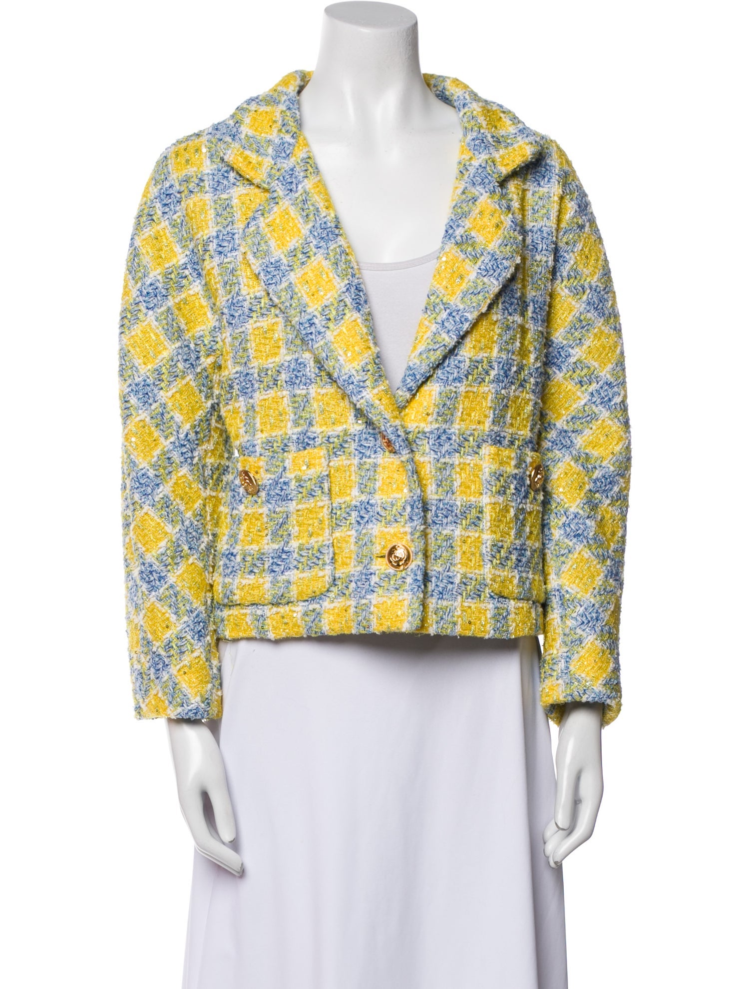 Gucci Plaid Print Blazer