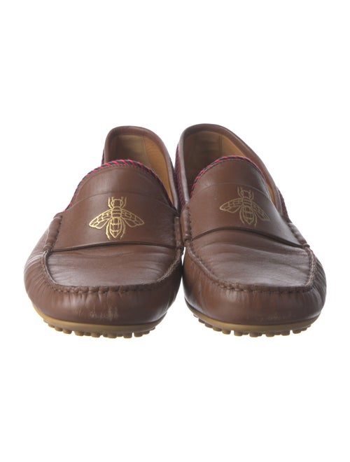 Gucci Bee Accent Leather Drivers