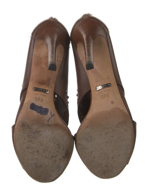 Gucci Leather Printed Pumps