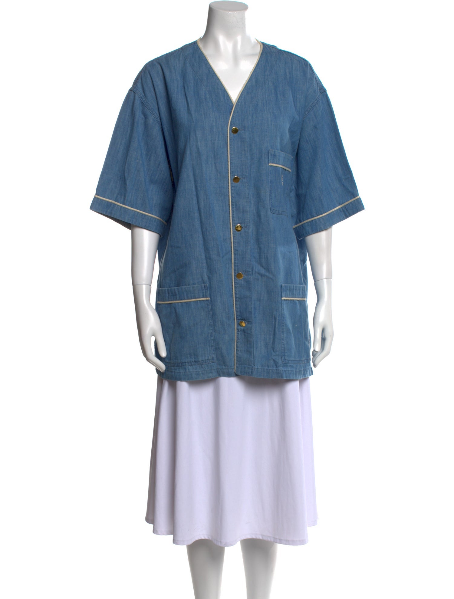 Gucci V-Neck Three-Quarter Sleeve Tunic