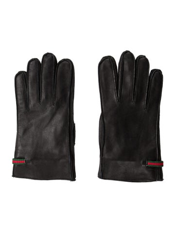 Gucci Gloves & Mittens Web Leather
