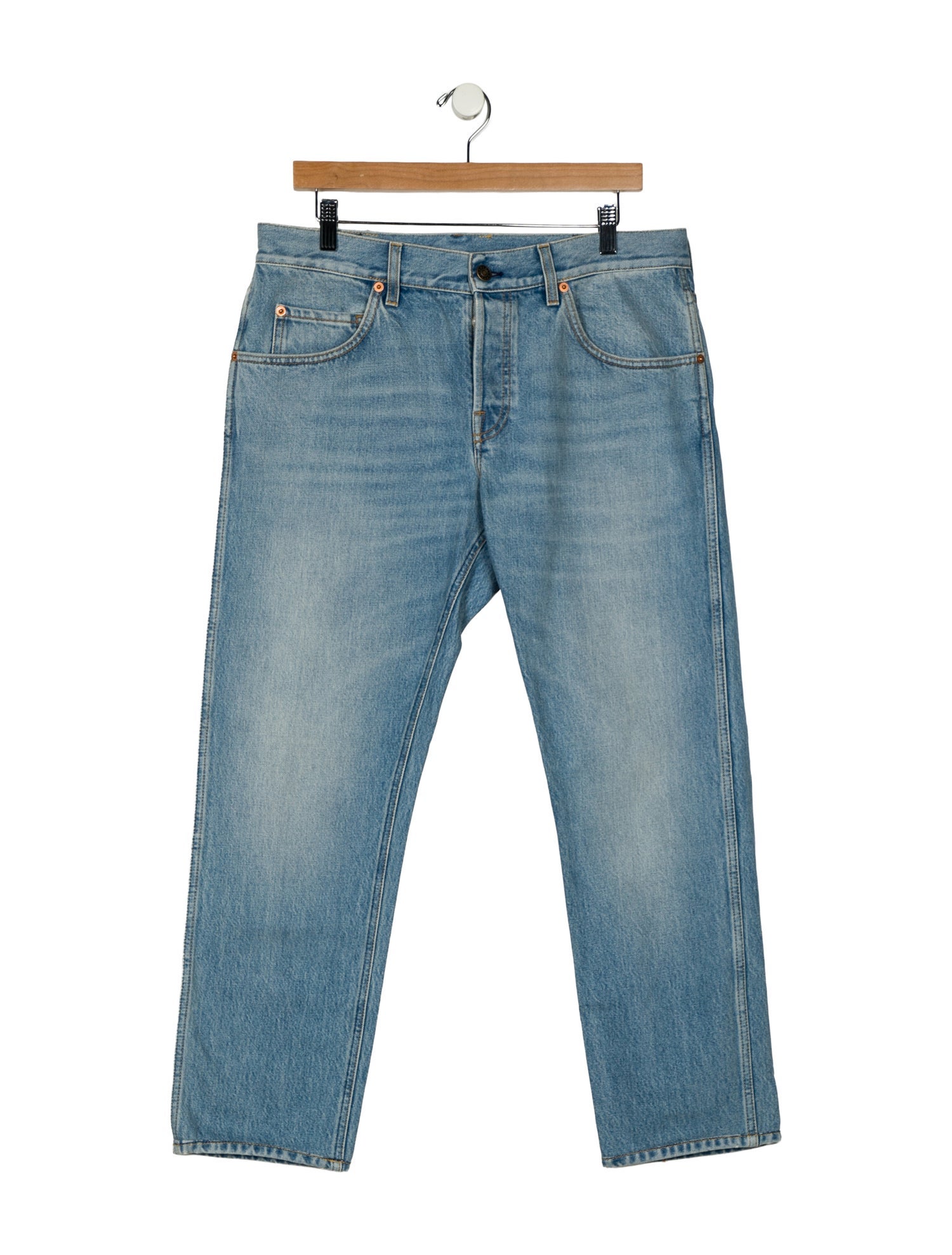 Gucci 1955 Horsebit Accent Straight-Leg Jeans