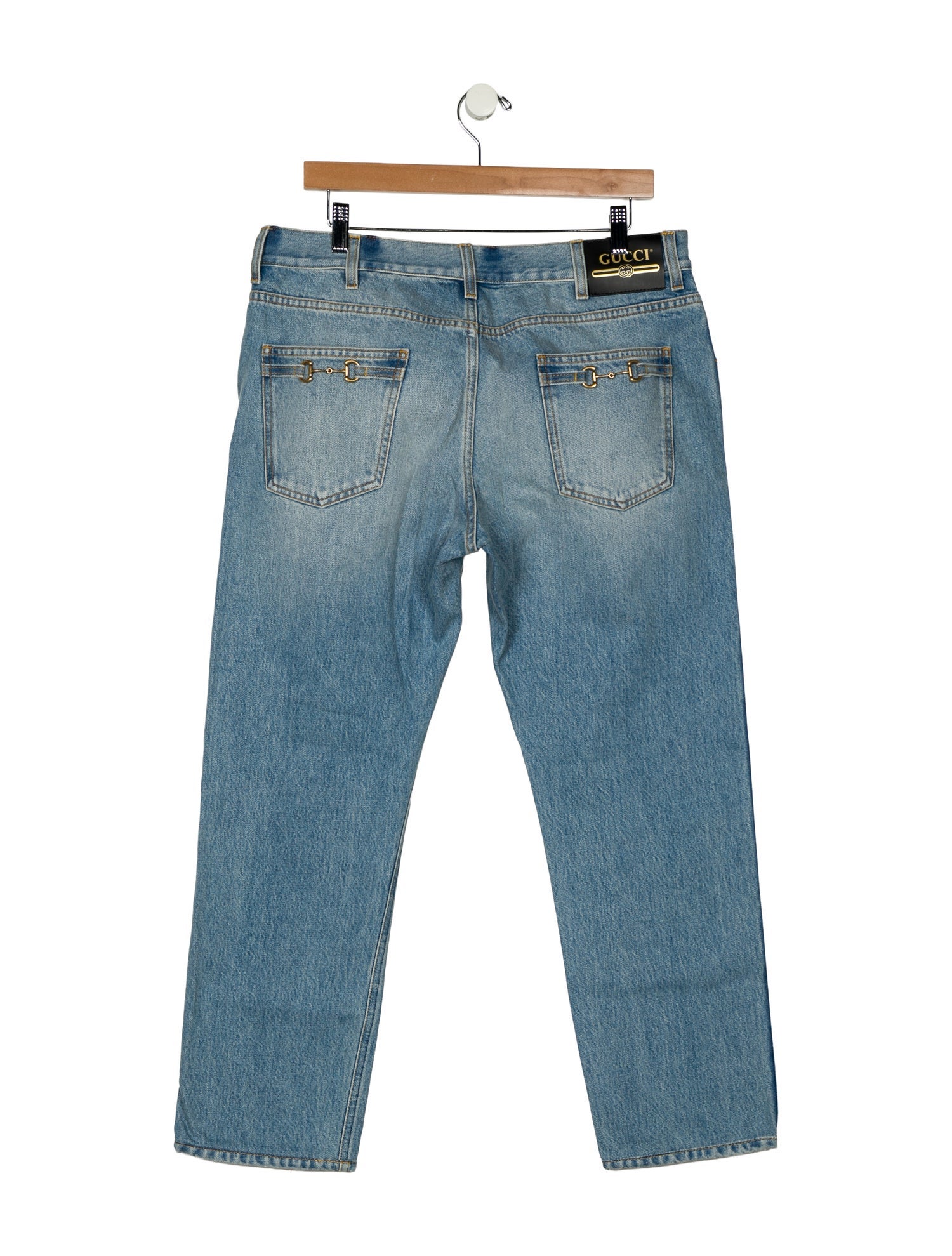 Gucci 1955 Horsebit Accent Straight-Leg Jeans