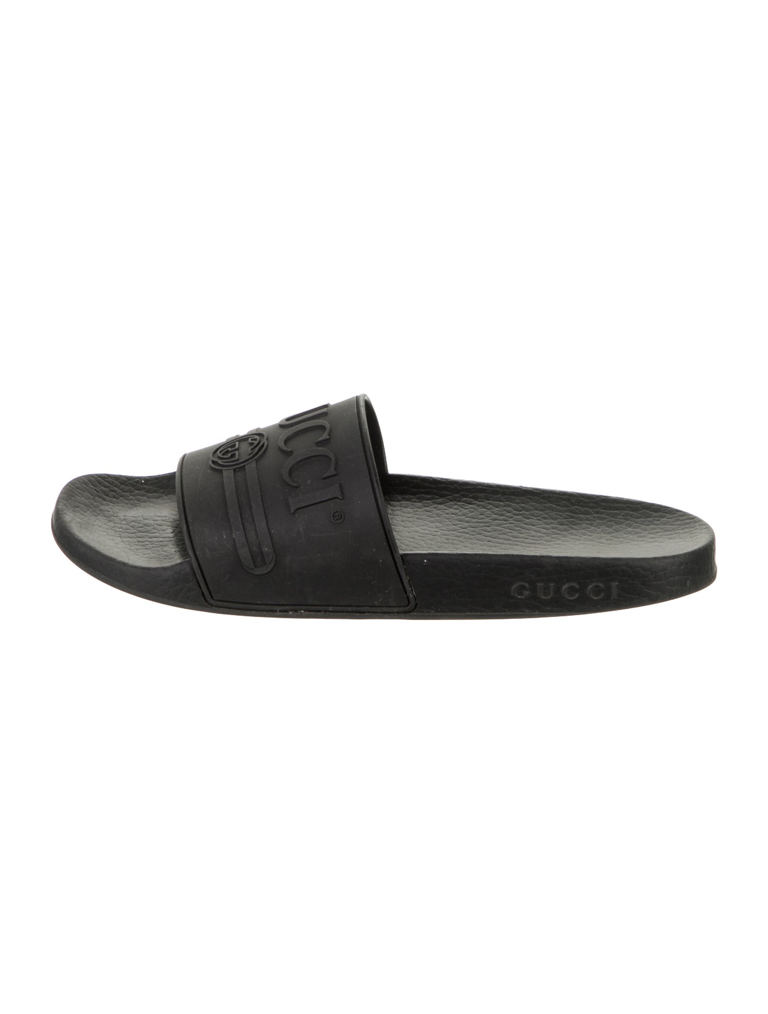 Gucci Interlocking G Logo Rubber Slides