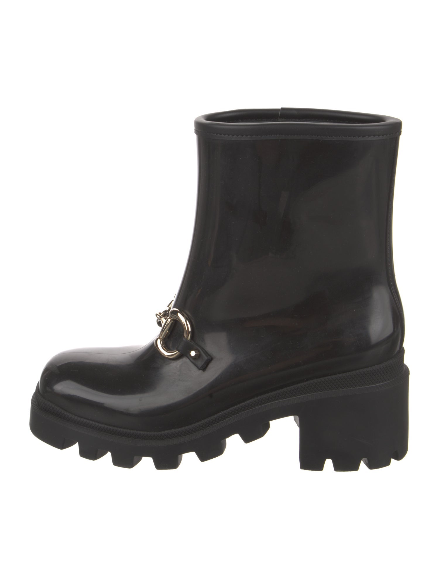 Gucci Horsebit Accent Rubber Rain Boots