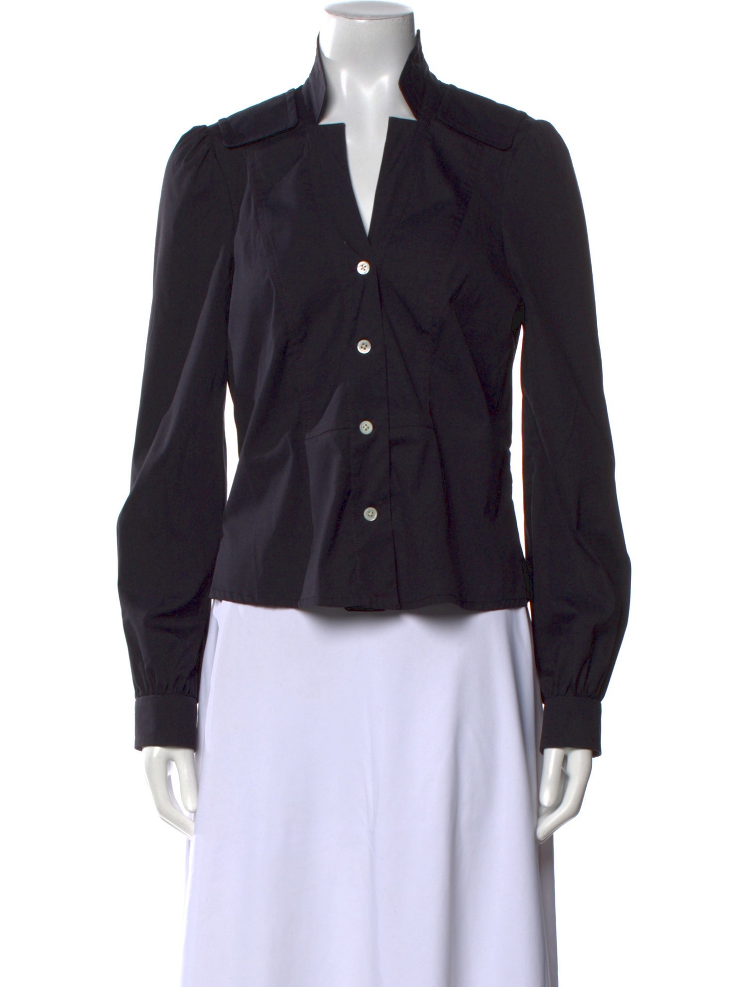 Gucci Long Sleeve Button-Up Top