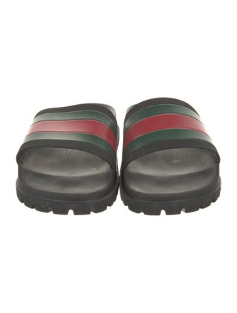 Gucci Web Accent Rubber Slides