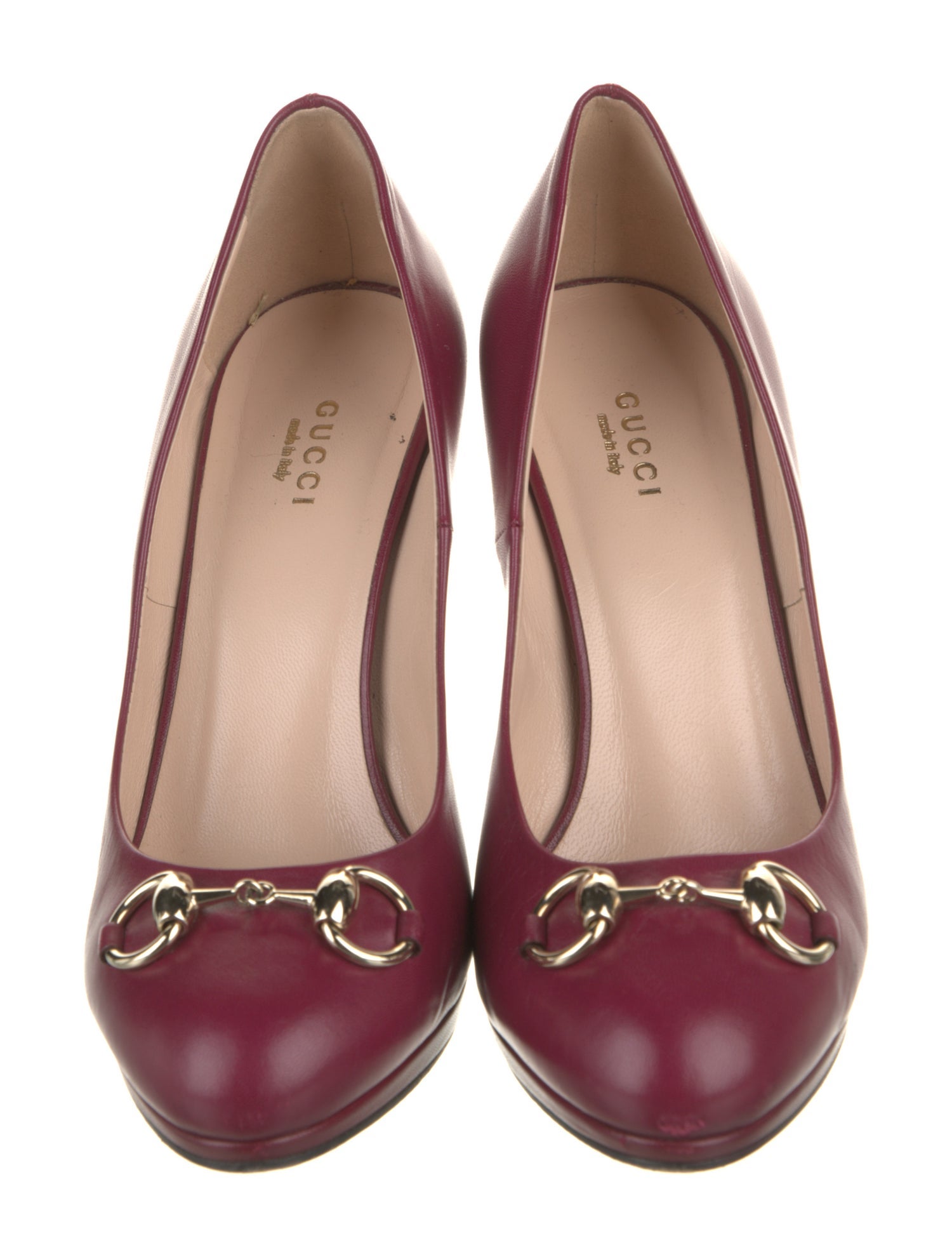 Gucci Horsebit Accent Leather Pumps