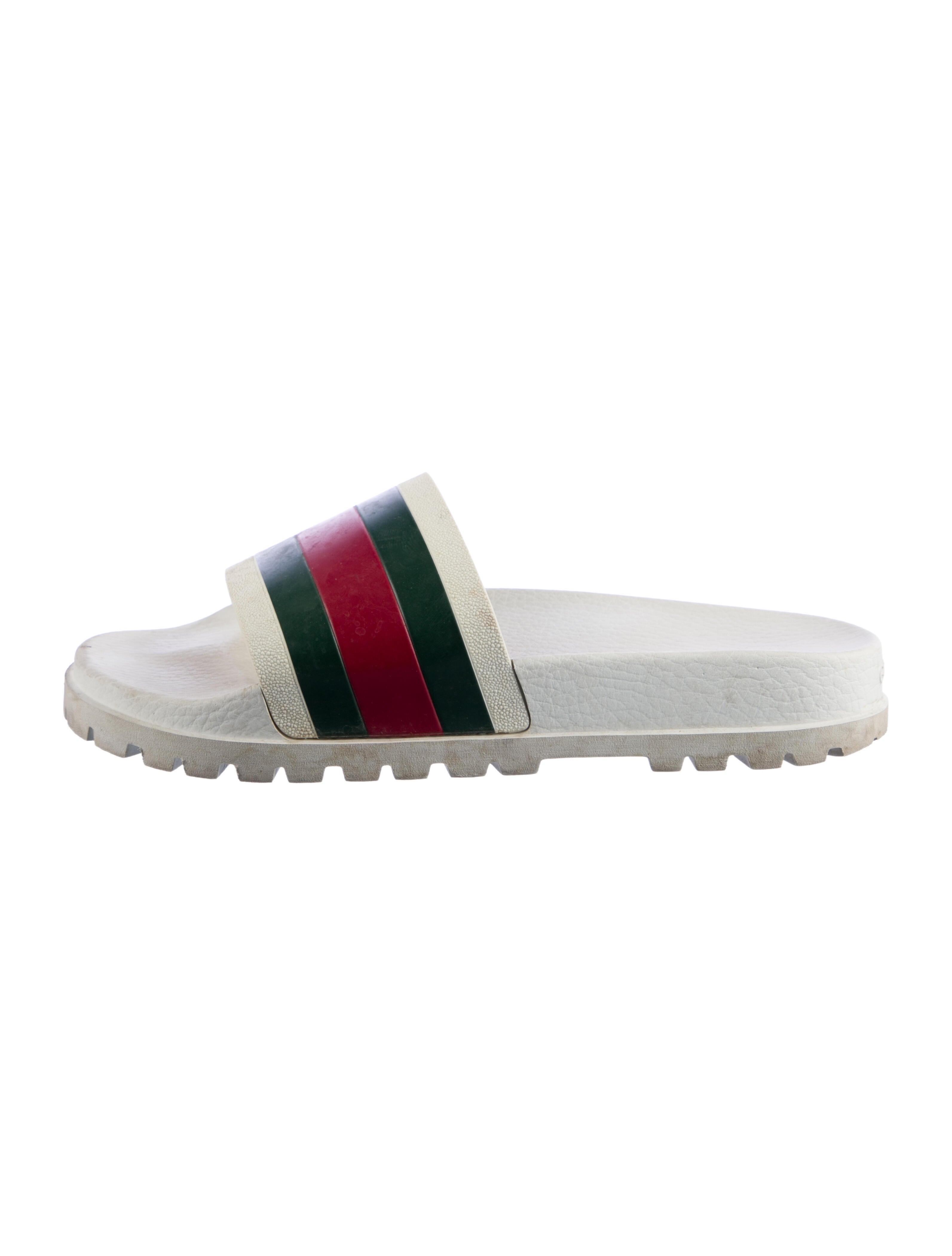 Gucci Web Accent Rubber Slides