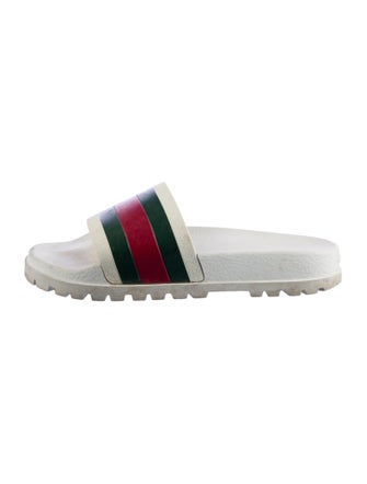 Gucci Web Accent Rubber Slides