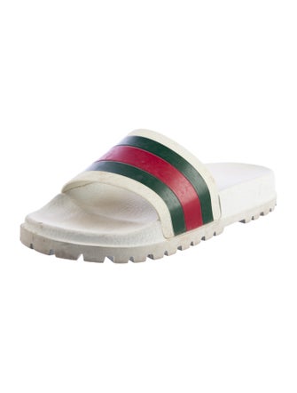Gucci Web Accent Rubber Slides