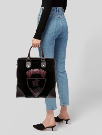 Gucci Suede Top Handle Bag