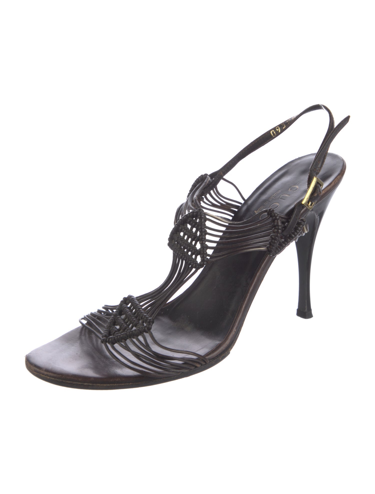 Gucci Leather Slingback Sandals