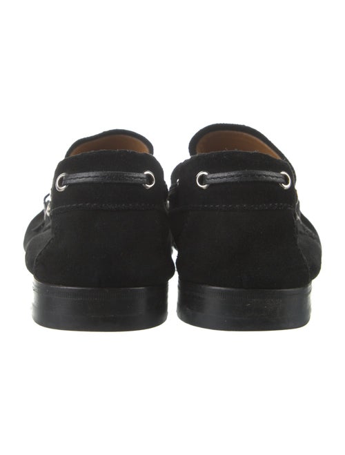 Gucci Bamboo Accent Suede Moccasins