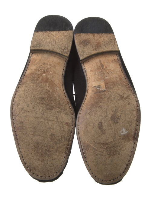 Gucci Bamboo Accent Suede Moccasins