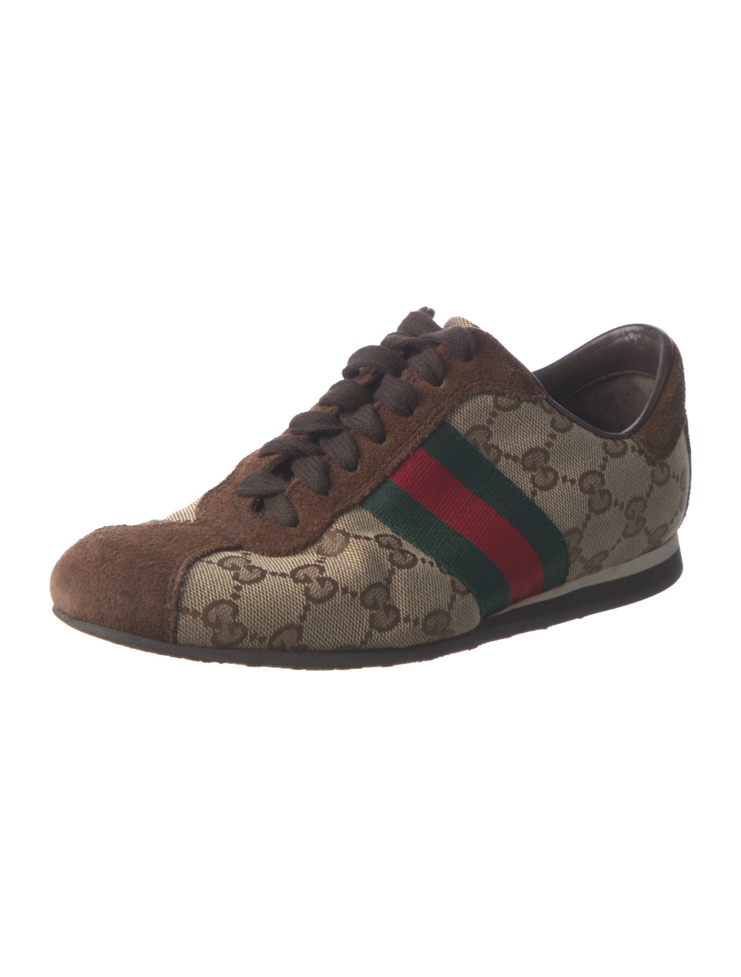 Gucci Web Accent Canvas Sneakers