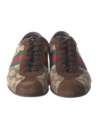 Gucci Web Accent Canvas Sneakers
