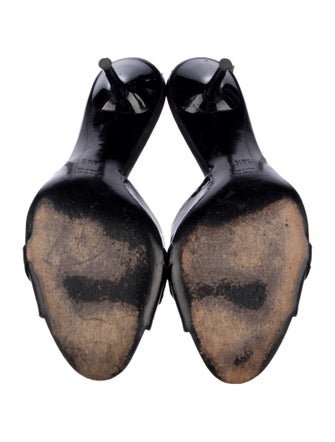 Gucci Horsebit Accent Patent Leather Slides