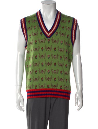 Gucci Wool Printed Sweater Vest