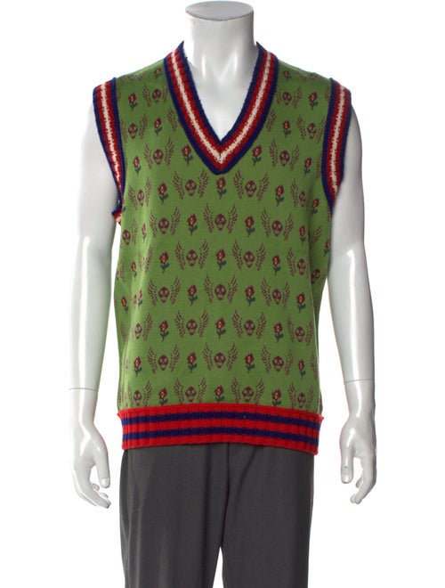 Gucci Wool Printed Sweater Vest