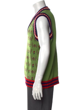 Gucci Wool Printed Sweater Vest