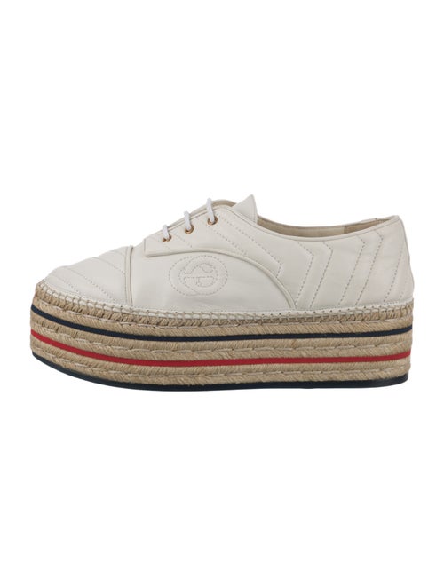 Gucci Interlocking G Logo Leather Espadrilles