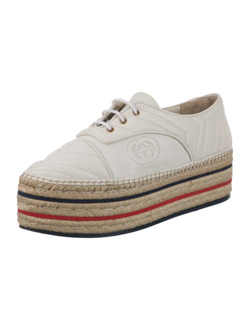 Gucci Interlocking G Logo Leather Espadrilles