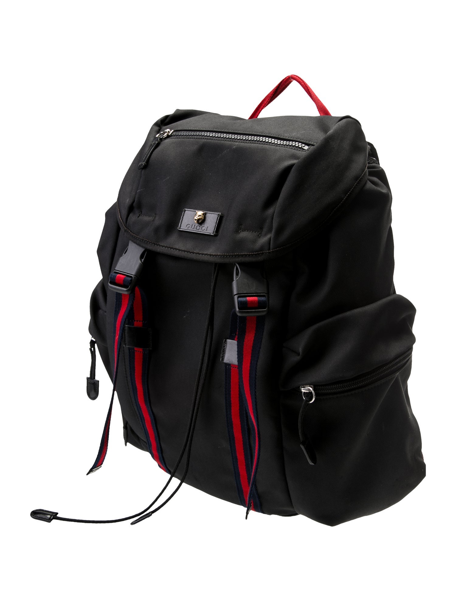 Gucci Web Techno Canvas Animalier Web Backpack