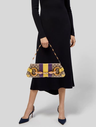 Gucci GG Canvas Serpent Horsebit Chain