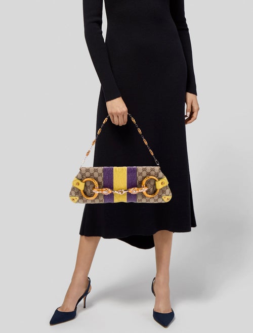 Gucci GG Canvas Serpent Horsebit Chain