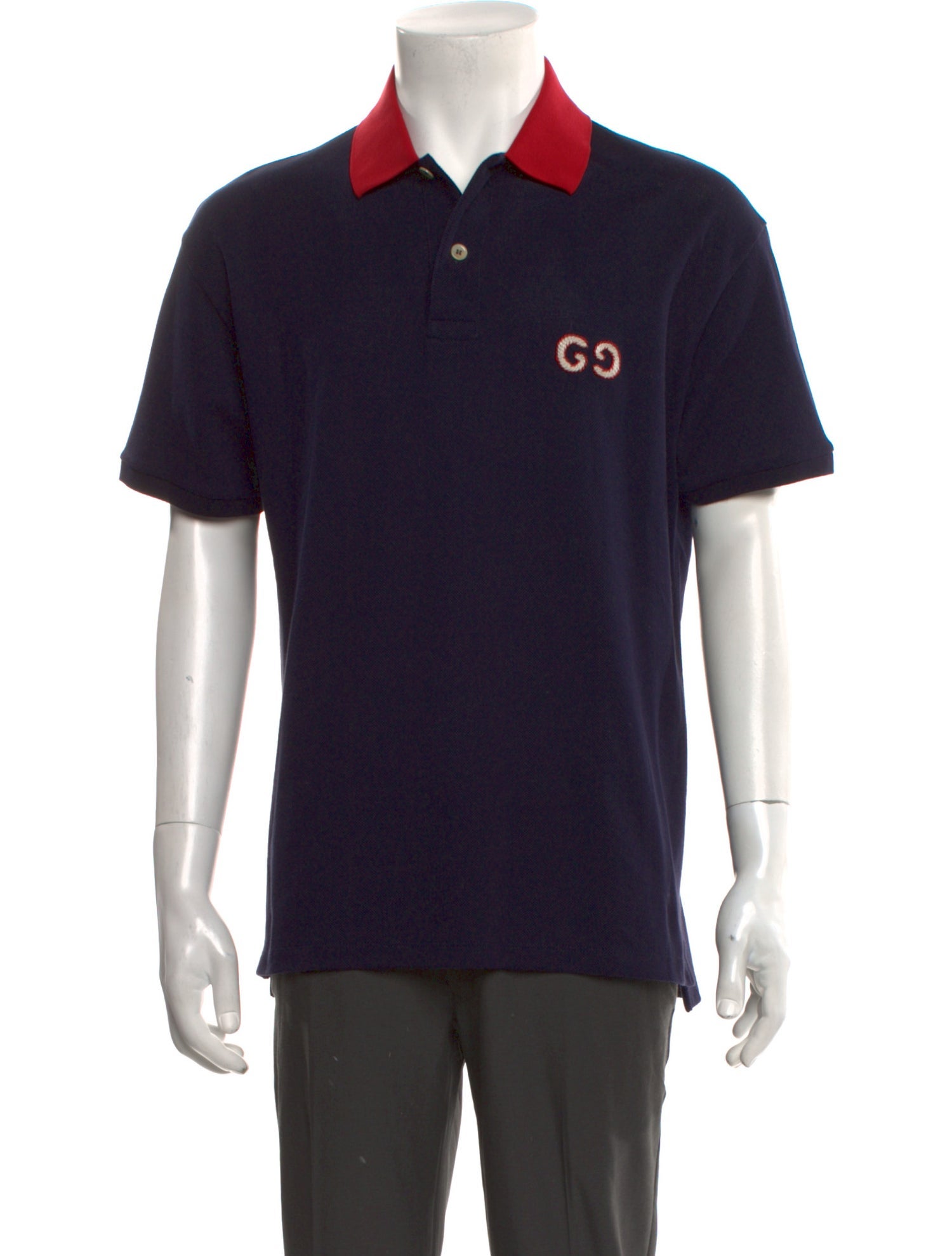 Gucci Colorblock Pattern Collar Polo Shirt