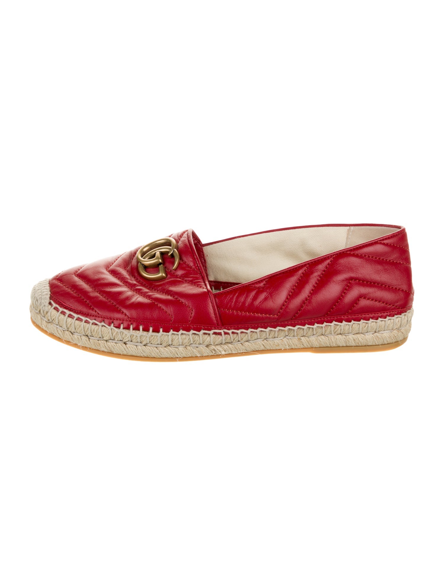 Gucci Pilar GG Matelassé Double G Logo Espadrilles