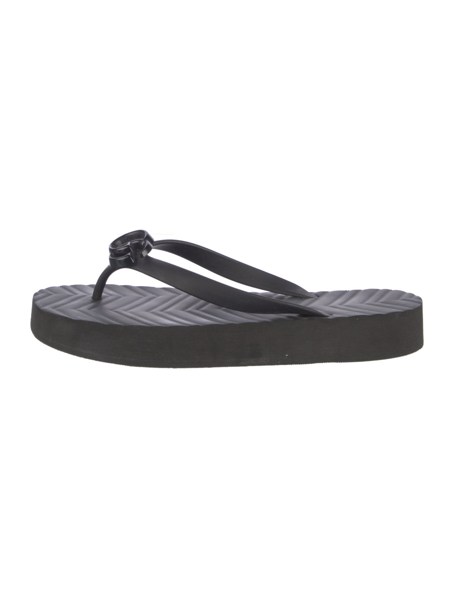 Gucci Double G Logo Rubber Flip Flops