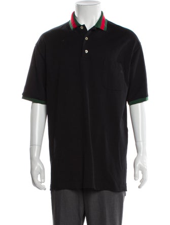 Gucci Web Accent Collar Polo Shirt