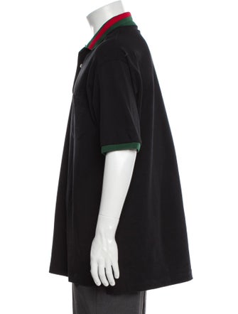 Gucci Web Accent Collar Polo Shirt