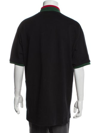 Gucci Web Accent Collar Polo Shirt
