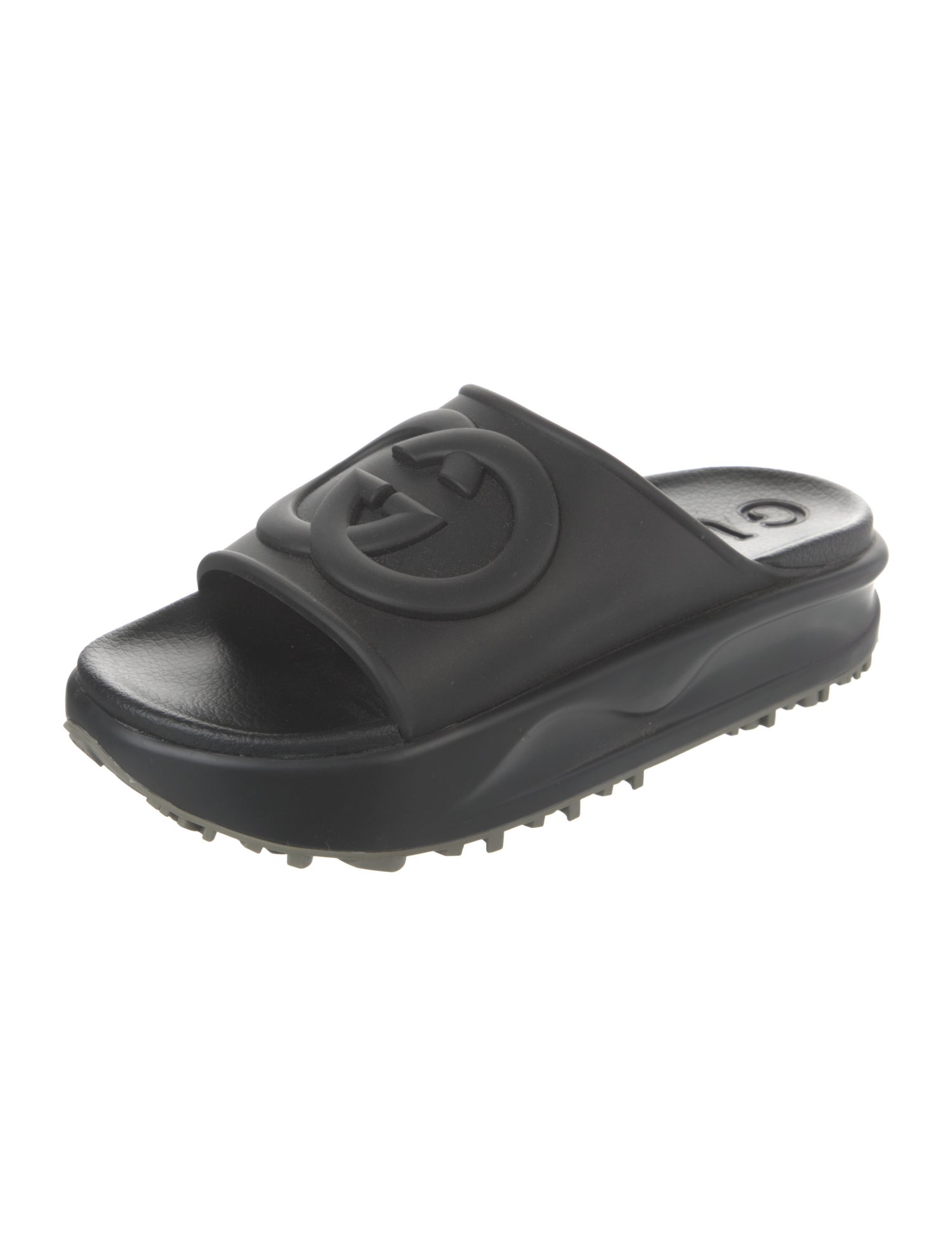 Gucci Interlocking G Logo Rubber Slides