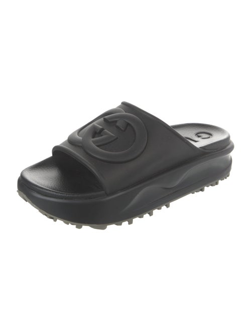 Gucci Interlocking G Logo Rubber Slides