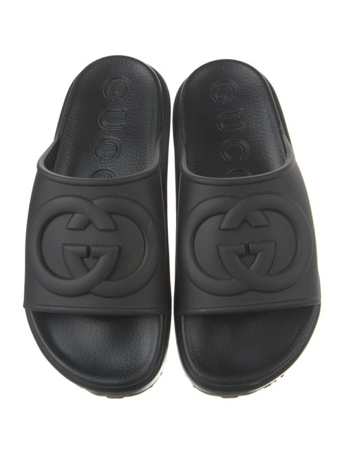 Gucci Interlocking G Logo Rubber Slides