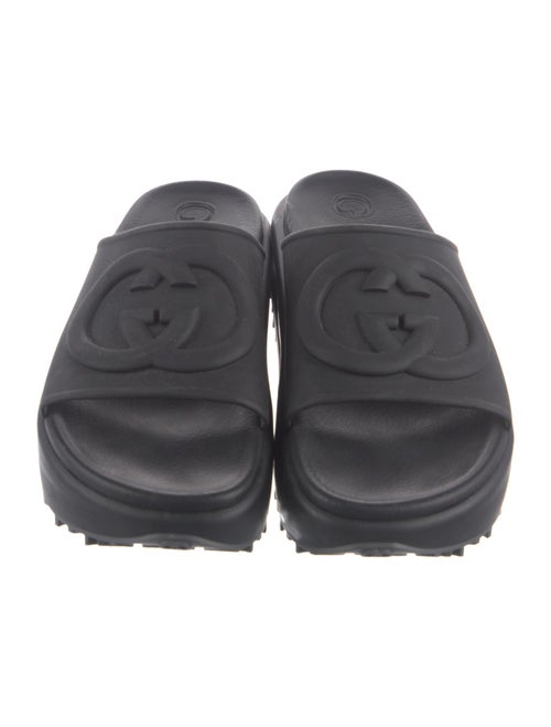 Gucci Interlocking G Logo Rubber Slides