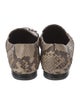 Gucci Horsebit Accent Snakeskin Loafers