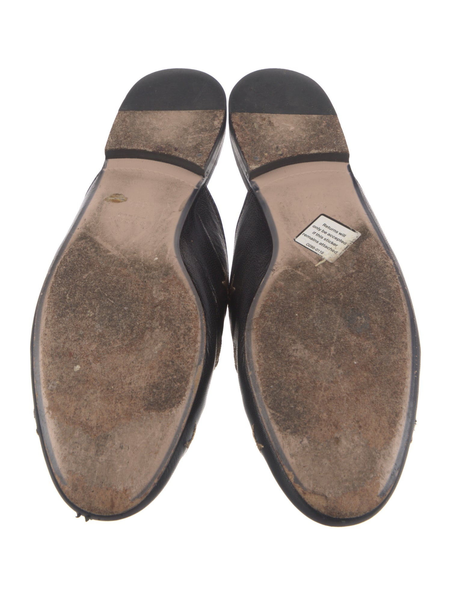 Gucci Bee Accent Leather Mules