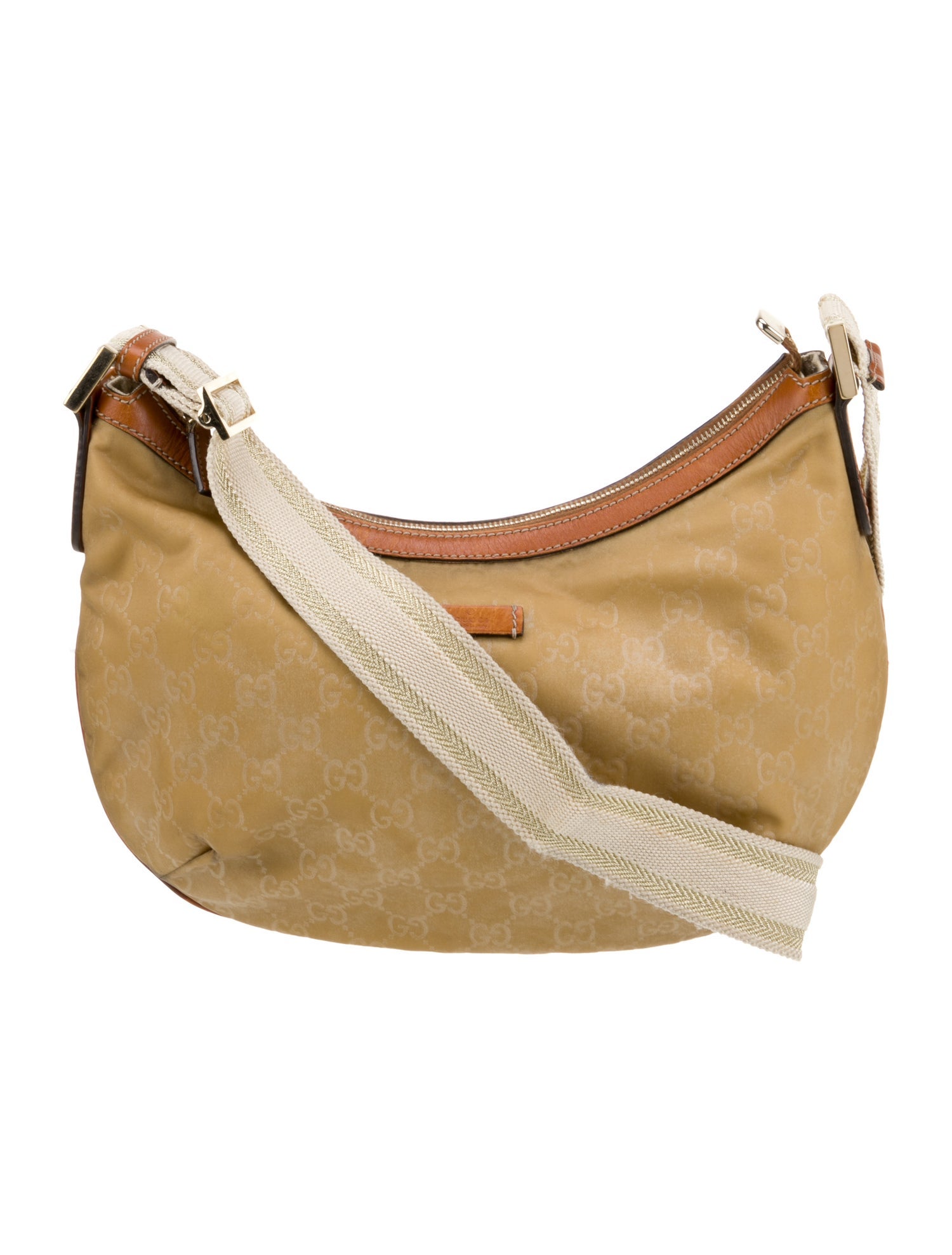 Gucci GG Nylon Shoulder Bag Medium Vintage