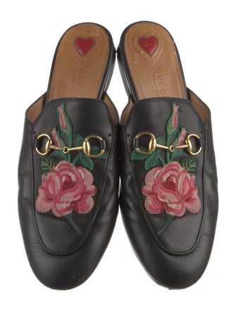 Gucci Horsebit Accent Leather Mules