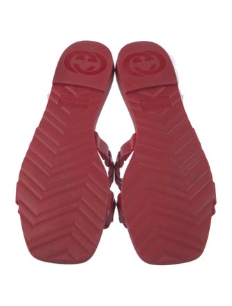 Gucci Rubber Chain-Link Accents Slides