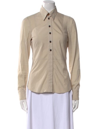 Gucci Long Sleeve Button-Up Top